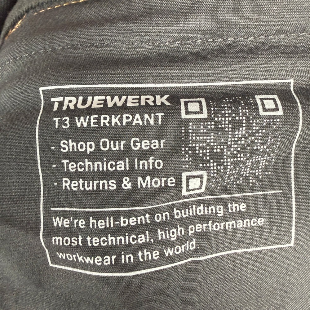 NEW Truewerk T3 Werkpant Mens 36x30 Brown Fleece Lined Technical Work Pants - Picture 8 of 13